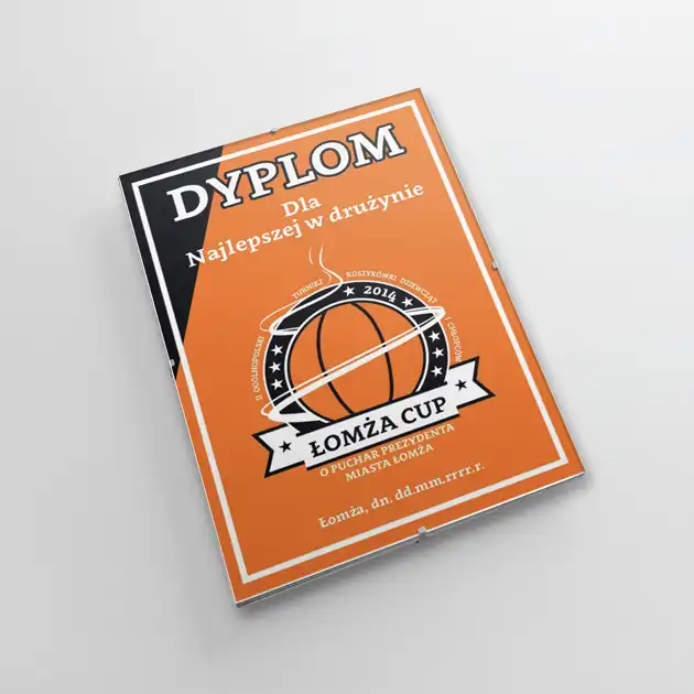 Dyplomy na zawody sportowe, turniej