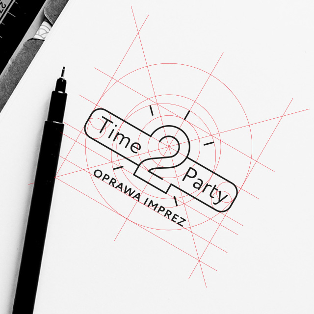 Projektowanie logo Ostrołęka Projekt logo Time2Party Oprawa Imprez Ostrołęka
