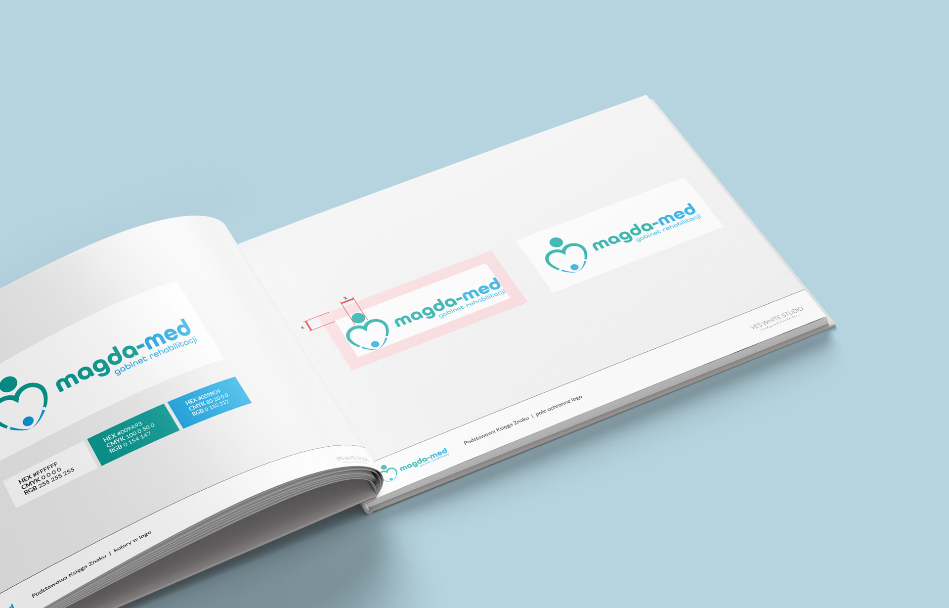 Podstawowa Księga Znaku Magda Med Łomża - Projekt logo Gabinetu Rechabilitacji Magda Med Łomża