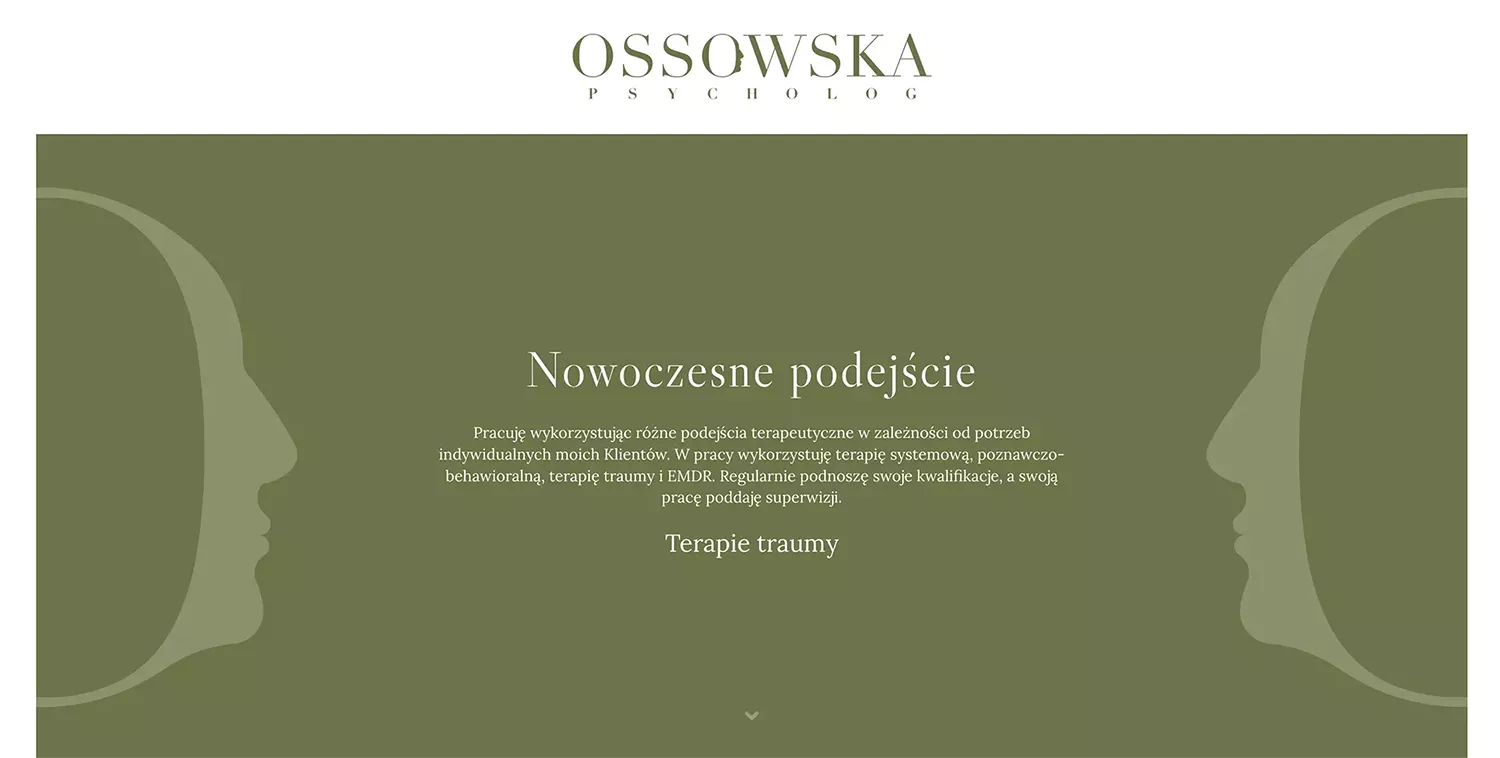 Strony internetowe Warszawa - strona firmowa Ossowska Psycholog Warszawa