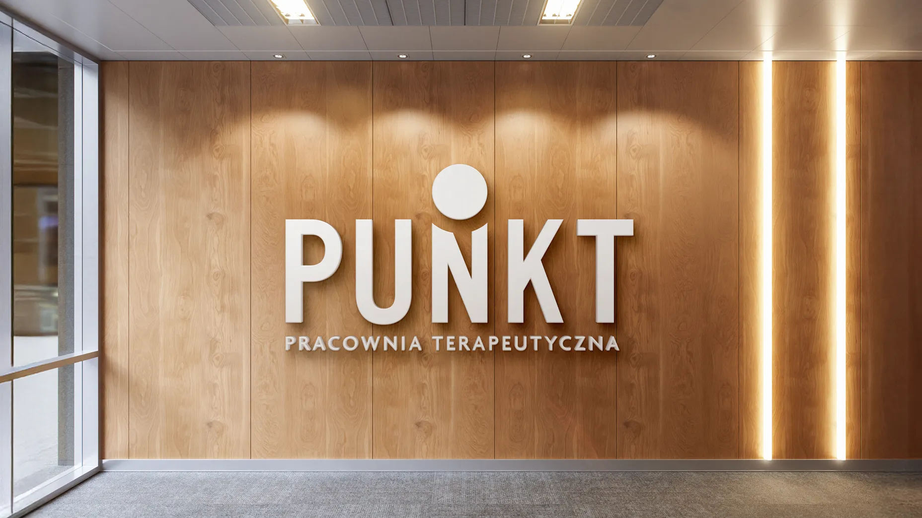 Projekt logo pracowni terapeutycznej Punkt z Warszawy