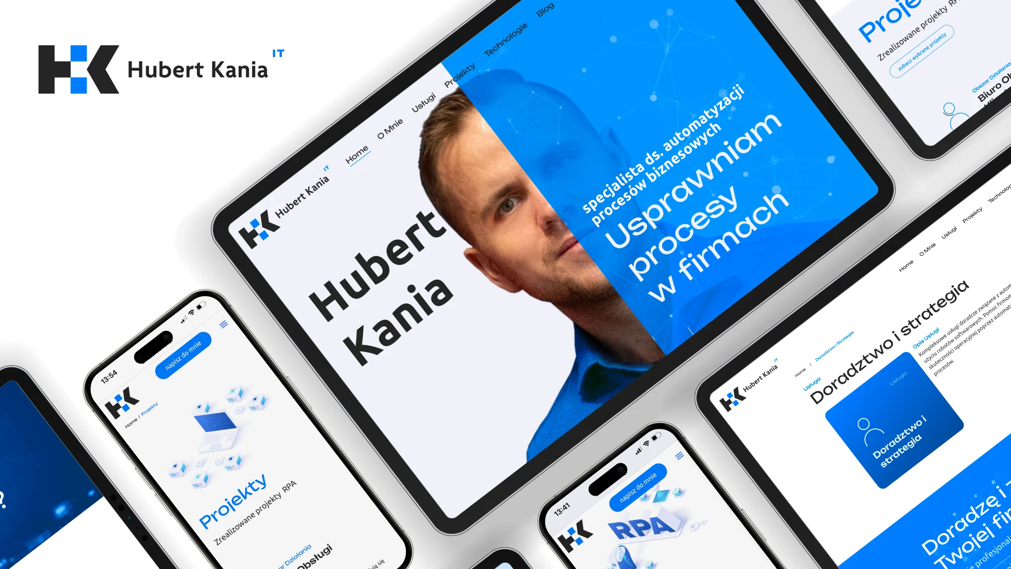 Projekt logo i strony internetowej dla IT